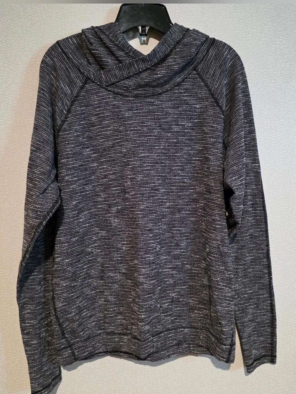 Lululemon Heathered Gray Black Pullover Hoodie Size 12